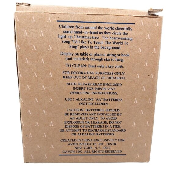 Vintage 1992 Light Up Musical Christmas Decoration NEW Video Avon - Picture 9 of 10